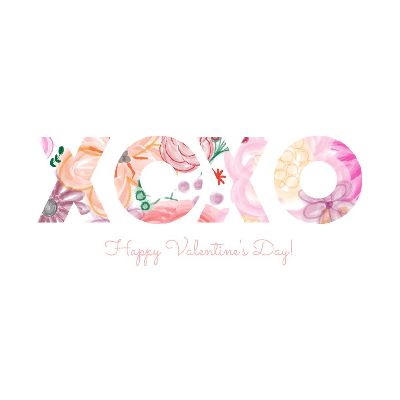 XOXO - Floral White