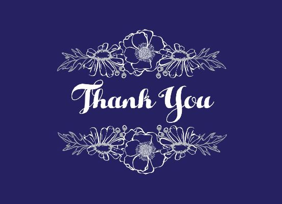 Thank You - White Script