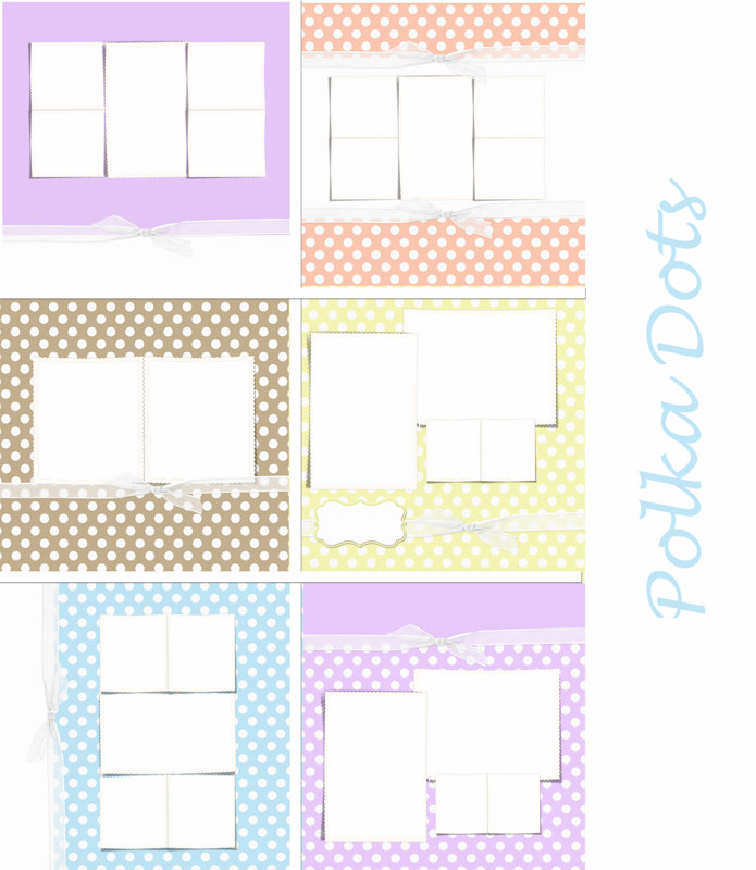 Polka Dots 12 x 12  Template